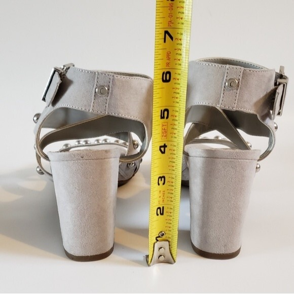 Sam Edelman Circus Ophelia Gray Studded Heels Size 7.5 - Picture 8 of 10